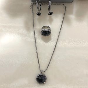 DY inspired- Rhodium plated 3 piece set